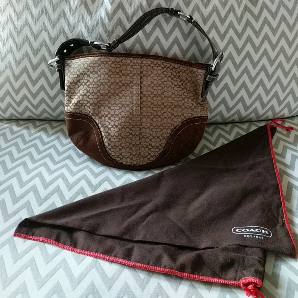 Coach Brown Suede Bag